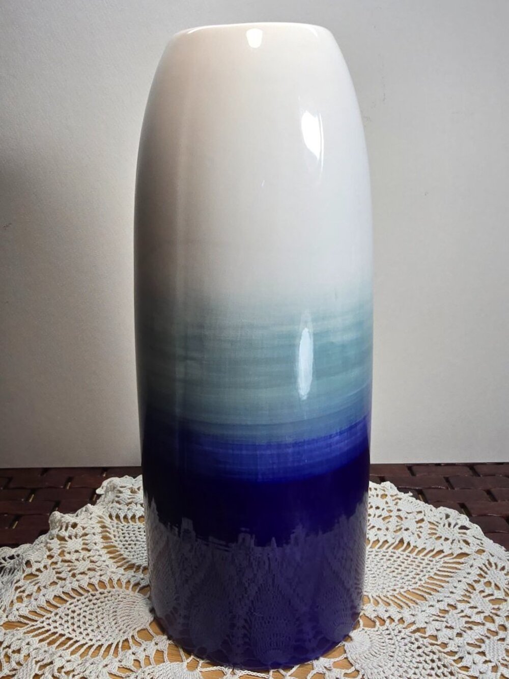 NWT Indigo Moon Collection Tall Ceramic Vase NEW